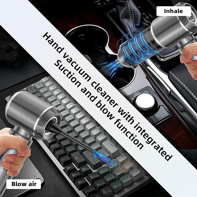 Handheld Vacuum Cleaner, 28000Pa 4 in 1 Handheld Vacuum Cordless, Brushless Motor, One-Touch Dust Removal, 3 Speeds Car Vacuum Cleaner Portable Cordless, Ideal for Office, Home, Kitchen, Car, Pet Hair