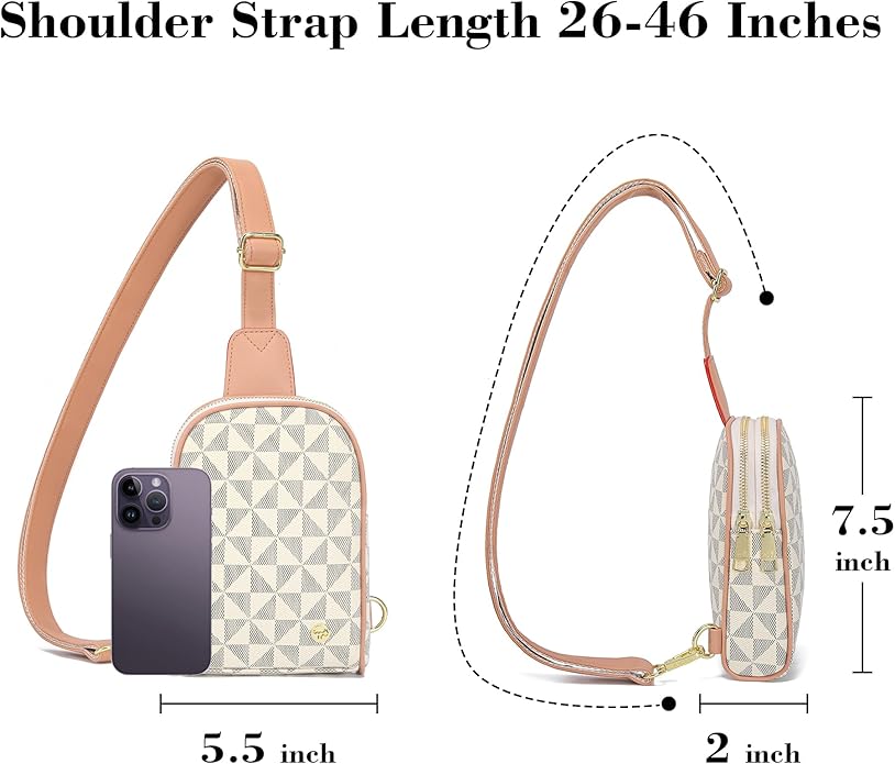 INICAT Travel Small Crossbody Sling Bags Women Cross Body Purses Passport Holder Vegan Leather Fanny Packs Birthday Gifts