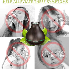 BZseed Aromatherapy Essential Oil Diffuser, 550ml Ultrasonic Fragrant Oil Large Room Humidifier, Diffusers for Home with Timer and Waterless Auto-Off, 7 Color LED Lights,Cool Mist Humidifiers