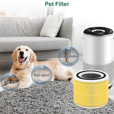 2 Pack Core 300/Core P350 Compatible with LEVOIT Core P350/Core 300 and Core 300S, Grade True Filter High-Efficiency Activated Carbon, Compare to Part # Core 300-RF (Yellow-2 Pack)