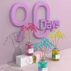 MIZZEO Reed Diffuser Set, Watermelon 6.76 fl oz Highly Scented Room Diffuser Home Fragrance Essential Oil Reed Flower Diffuser, House Bedroom Office Decor & Gifts