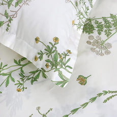 FADFAY Twin Bed Set Girls Bedding Farmhouse Bedding 100% Cotton Floral Bed Sheets Deep Pocket Flower Fitted Sheet Set Cozy House Sheets for All-Season (4Pcs, White, Twin Size)