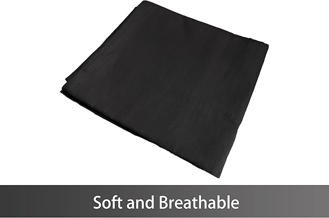 iMaylex Soft 100% Egyptian Cotton Zipper Pillow Case, Cozy and Lightweight Pillowcase, Easy Care, Black, Body, 20" x 54"
