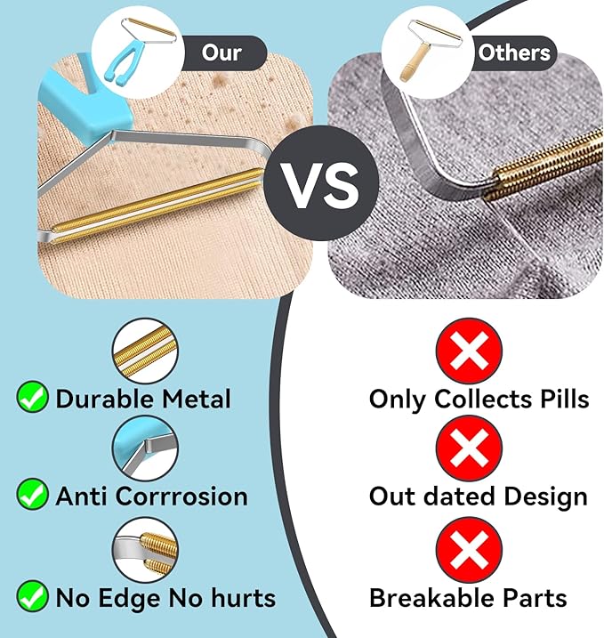 Lint Remover 3-Pack,Lint Shaver Cleaner Pro,Carpet Rake,Lint Brush,Fur Removal Tool,Portable Carpet Scraper,Clothes,Car Mats,Couch,Pet Bed,Furniture