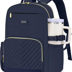 Laptop Backpack for Women Bookbag: 15.6 inch Work Backpacks with Pouch Pocket for Large Capacity Cup & USB Charger College Book Bag Travel Business Nurse Teacher Bookbags Anti-theft Back Pack