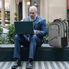 MATEIN 18 Inch Extra Large Laptop Backpack, 50 L Travel Backpack with Anti Theft Pocket & TSA Laptop Compartment for Men Women, Multiple Pockets Business Computer Carry On, Grey
