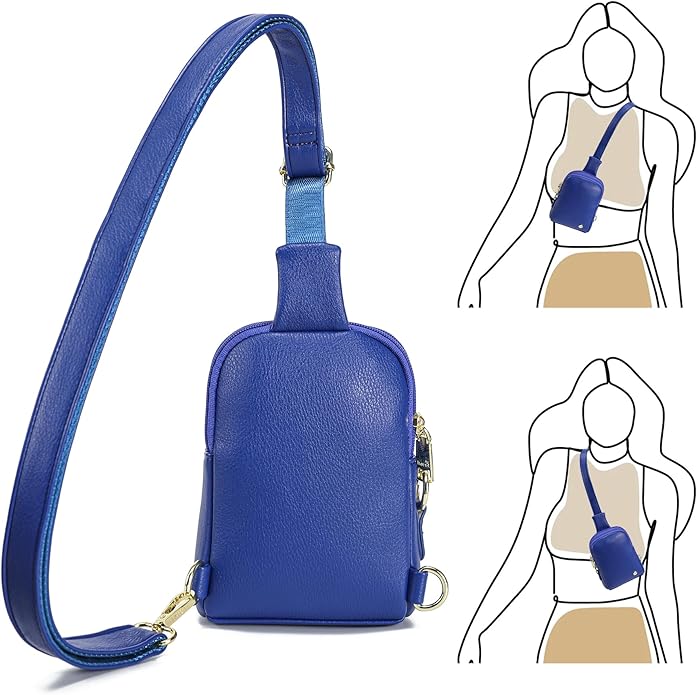 INICAT Travel Small Crossbody Sling Bags Women Cross Body Purses Passport Holder Vegan Leather Fanny Packs Birthday Gifts