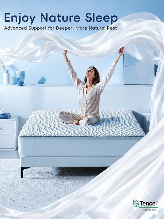 Memory Foam Mattress Topper Twin,Dual Layer Gel Memory Foam & Pillow Top Twin Mattress for Pressure Relief and Medium Firm Support,CertiPur-US Certified