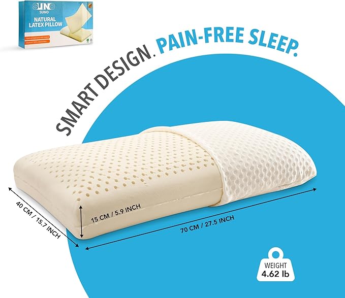Premium Ergonomic Memory Foam Neck Pillow for Pain Relief Orthopedic Support for Back Side and Stomach Sleepers Washable Cover Comfortable and Breathable Sleep Aid Gift for Men and Women