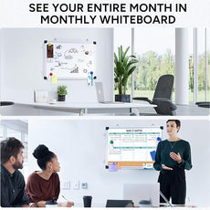 Weekly Calendar Whiteboard and Cork Board Combo for Wall, 17