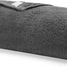 SEMAXE Grey Bath Towel, 100% Cotton Towel with Hanging Loop, Hotel & Spa Quality Soft Absorbent Towel for Bathroom, Gift Box Packaging, 1 Pc Bath Towel, 55