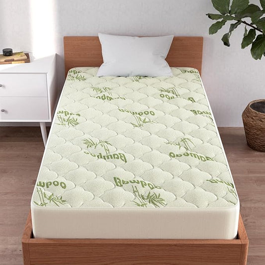 Twin XL Air Mattress Topper, Quilted Thick Viscose Air Mattress Pad Cover, Noiseless Extra Plush Pillow Top Mattress Topper Extra Long Twin Fits 15-23 Inches Deep Mattresses