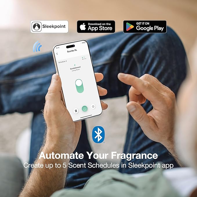 Airversa Waterless Essential Oil Diffuser for Home and Commercial Use, Up to 2000 sq ft 400 mL Capacity, Aromatherapy Scent Diffuser for Large Rooms, Smart Scent Air Machine, ANW-White