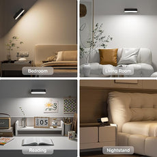 Wireless Battery Operated Wall Sconce for Bedroom, LED Rechargeable Wall Light for Paintings, 5 Colors Stick on Wall Mounted Lamp for Reading, Living Room