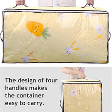 90L Under Bed Storage Containers, Underbed Toy Organizers and Clothing Storage Bags, Closet Storage Bins with Clear Window for Organizing Blanket Comforter Bedding Clothes Bedroom Dorm, 2 Pack Beige