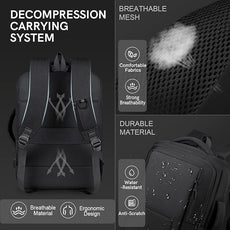 VGOAL Travel Laptop Backpack, Laptop Bookbag College Backpack Durable Water Proof with USB Charging Port for Men Women (KT0107W-G)