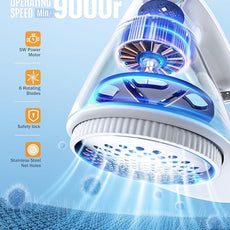 POPCHOSE Fabric Shaver, Rechargeable Lint Remover Defuzzer Sweater Shaver, Fuzz Remover for Clothes, Sweater, Furniture, Couch, Cashmere(Two 6-Leaf Blades Extra, Electrostatic Brush)…