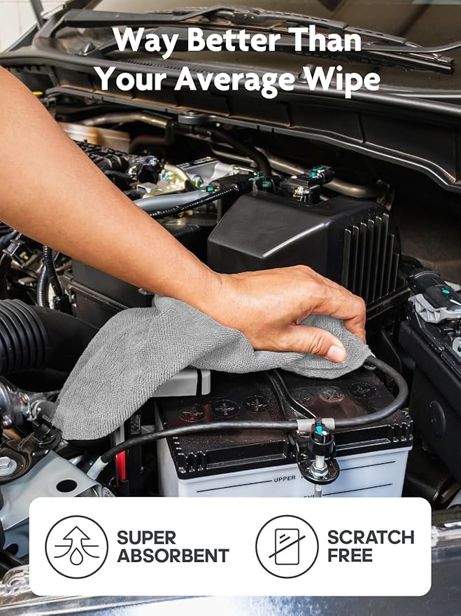 Fantasticlean Microfiber Cleaning Cloth Roll -75 Pack, Tear Away Microfiber Towels, 12" x 12", Reusable, Washable, Scratch Free, Ultra Absorbent Dishcloth for All-Around Cleaning Supplies (Grey)