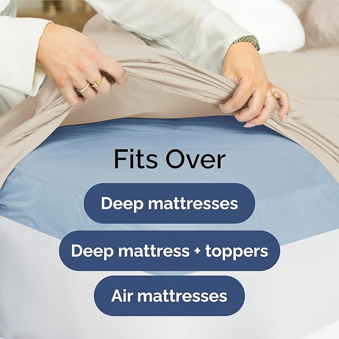 Extra Deep Pocket Cal King Sheets - 4 Piece Breathable & Cooling Bed Sheets - Hotel Luxury Bed Sheet Set - Soft, Wrinkle Free & Comfy - Easily Fits Extra Deep Mattresses - Deep Pocket Wheat Sheets Set