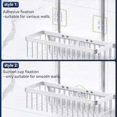 YASONIC Shower Caddy Hanging, Never Rust Shower Organizer Hanging, Aluminum Shower Racks for Inside Shower with Hooks for Razor, Bathroom Organizers and Storage with Soap Holder, Bright Silver