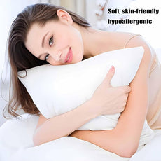 Ultra Thin Flat Soft Bed Pillows Queen Size Set of 2 Pack for Sleeping 20