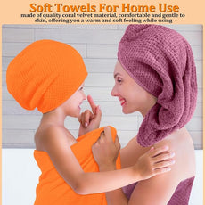 Preboun 12 Pcs Bath Towels and Washcloths 4 Sets Microfiber Bathroom Beach Pool Towel Set Quick Dry Coral Velvet Highly Absorbent for Fitness Sports Shower Travel Spa Hotel(Warm Color)