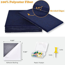 Thick Cork Board Tiles for Wall with Push Pins, 36