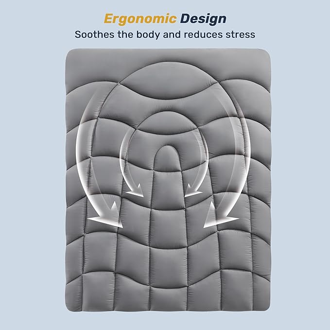 Unikome Waterproof Twin Mattress Protector - Soft Breathable Microfiber Bed Cover with Deep Pocket (Fits 8-21 Inches), Certified for Safer Chemicals (Grey, 39x75)