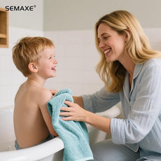 SEMAXE Bathroom Hand Towel, 100% Cotton Towels with Hanging Loops, Hotel Spa Quality Highly Absorbent Towel Set of 4, 27