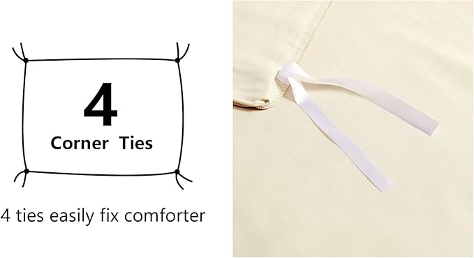 Amazon Basics Lightweight Microfiber 2-Piece Duvet Cover Set, Beige, Solid, Twin/Twin XL