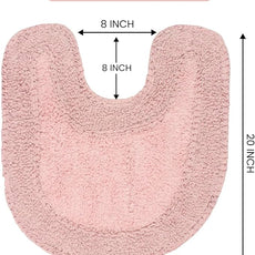 Home Weavers Double Ruffle Collection 100% Cotton Bathroom Rugs Set, Washable Rug, Extra Soft and Absorbent Bath Rug, Kitchen Mat, Bath Mat Set, Bath Floor Mat Non Slip, 20