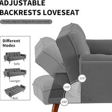 Convertible Futon Sofa Bed, Linen Sleeper Couch, 75