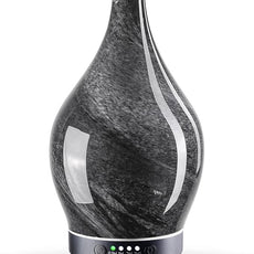 Porseme 150ml Essential Oil Diffuser Glass Color Changing Aroma Air Diffusers Aromatherapy Ultrasonic Cool Mist Humidifier 6 Running Hours Waterless Auto-Off for Sleeping Yoga Office Spa (Obsidian)