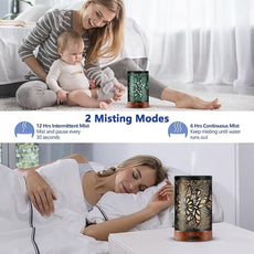 Essential Oil Diffuser Aromatherapy Diffuser - Metal Aroma Diffuser for Home 150ml Ultrasonic Cool Mist Diffuser with 7 Colors Light Auto Shut-Off Protection for Home Office Decor & Gift (Dragonfly)