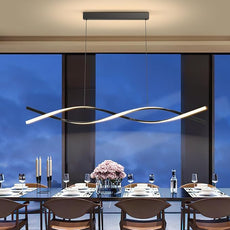 Modern LED Pendant Lights, 39in Chandelier Dimmable with Remote Control 3000k-6000K Adjustable Color Temperature, Aluminum Island Lighting Lamp Fixture for Kitchen, Dining Room, Billiard Room