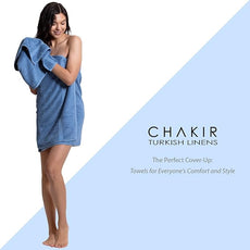 Chakir Turkish Linens | Hotel & Spa Quality 100% Cotton Premium Turkish Towels | Soft & Absorbent (8-Piece Towel Sets, Wedgewood)