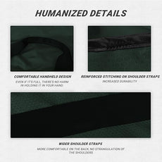 Laundry Bag with Shoulder Straps and Mesh Pocket Laundry Backpack Large Portable Laundry Hamper for College Laundromat Apartment (Green)