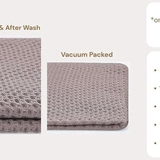 100% Cotton Waffle Weave Kitchen Dish Towels – Solid, Ultra Soft, Scratch-Free & Superb Absorbent - Quick Drying Cleaning Towels,Perfect disch Cloth 13 x 28-4 Pack, Grey
