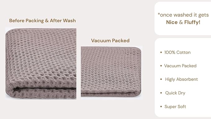 100% Cotton Waffle Weave Kitchen Dish Towels – Solid, Ultra Soft, Scratch-Free & Superb Absorbent - Quick Drying Cleaning Towels,Perfect disch Cloth 13 x 28-4 Pack, Grey