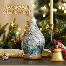 Porseme 100ml Essential Oil Diffuser Glass Color Changing Aroma Air Diffusers Aromatherapy Ultrasonic Cool Mist Humidifier 4 Running Hours Waterless Auto-Off for Sleeping Yoga Office Spa (Light Blue)