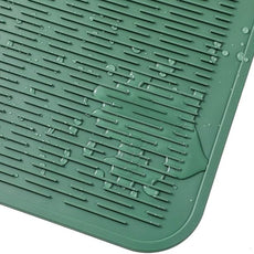 Silicone Dish Drying Mat for Multiple Usage,Easy clean,Eco-friendly,Heat-resistant Silicone Mat for Kitchen Counter or Sink,Refrigerator or Drawer Liner Green XL 18 inches x 16 inches