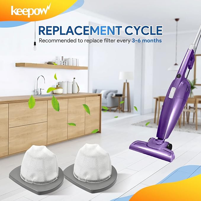 KEEPOW Featherweight Replacement Filters Compatible with Bissell Featherweight Stick Lightweight Bagless Vacuum 2033, 20334, 2033M, 20331, 20333, 20336, 20339, (4-Pack)
