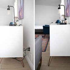 Sleek Socket Original & Patented Ultra-Thin Outlet Concealer With Cord Kit, Flat Extension With Multi Outlets Power Strip, Ideal for Home Improvement, Hide Bulky and Messy Cords