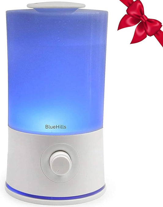 BlueHills Premium 2000 ML XL Large Essential Oil Diffuser Aromatherapy Humidifier for Large Room Home 40 Hour Run Huge Coverage Area 2 Liter Extra Large Capacity Huge Diffuser High Mist White E001