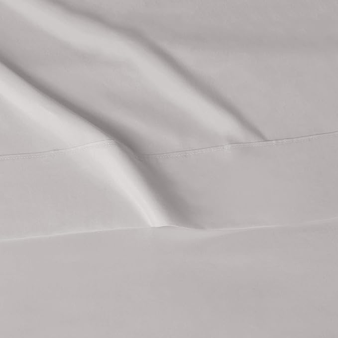 Amazon Basics Lightweight Super Soft Easy Care Microfiber 3 Piece Bed Sheet Set With 14-inch Deep Pockets, Twin X-Large, Light Grey, Solid AmazonBasics