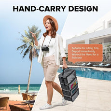 Suitcase Organizer, Travel Luggage Organizer Hanging Shelves Packing Cube Closet/Collapsible Portable Travel Organizer for Carry-on