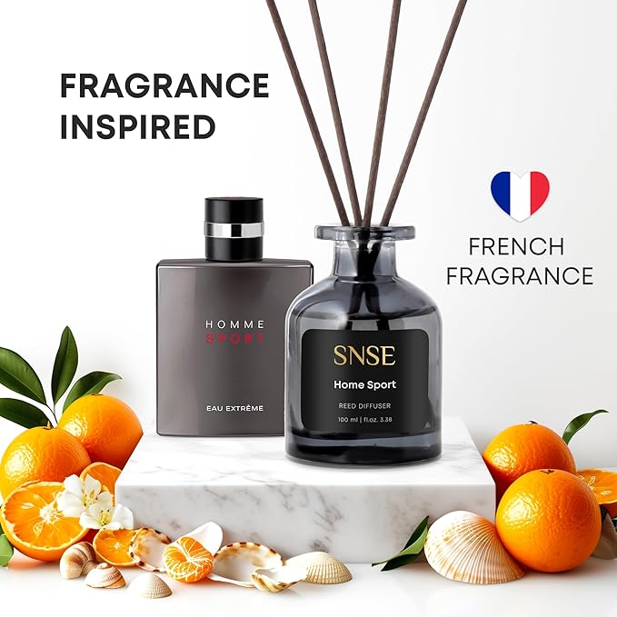 SNSE Spirit of Africa Perfumed Reed Diffuser Set - Premium Reed Diffusers for Home with Diffuser Reeds, Luxurious Gift Aroma, Sophisticated Scent, Ideal for Relaxation, Elegant Home Fragrance