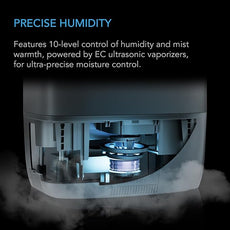 AC Infinity CLOUDFORGE T5, Warm Mist Plant Humidifier 9L with VPD Humidity 10-Level Controls, Hot/Cold Vaporizer for All Climates, Continuous Water Purifying, Extendable Targeted Hose for Grow Tents