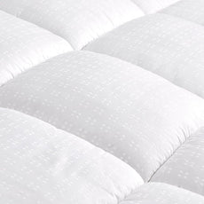 SLEEP ZONE Queen Size Cotton Mattress Pad, Machine Washable Mattress Protector Cover, Soft Cotton Top Cooling Mattress Topper Fits 8-21 inch Deep Pocket, Queen