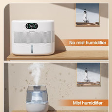 Reuseable Wick Evaporative Humidifier for Bedroom Quiet Healthy Baby Humidifier, No White Dust, Evaporative Humidifier Large Room 800ml/h 3 Speeds, 2